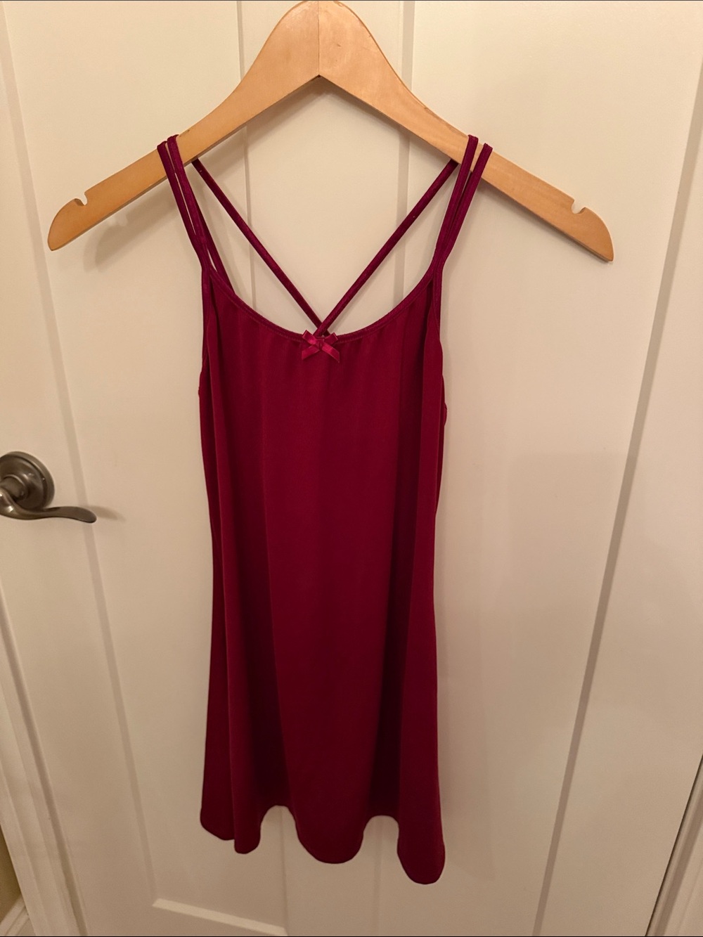 Burgundy Strappy Slip Dress / Nightgown